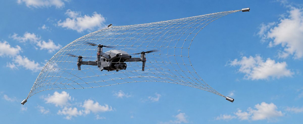 Drone Interception - net capture of a rogue drone